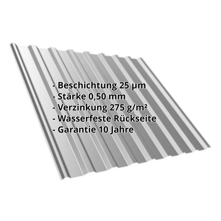 Trapezblech T20M | Dach | Stahl 0,50 mm | 25 µm Polyester | 9007 - Graualuminium #2