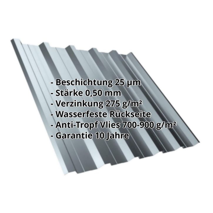 Trapezblech T35DR | Dach | Anti-Tropf 700 g/m² | Stahl 0,50 mm | 25 µm Polyester | 7000 - Fehgrau #2