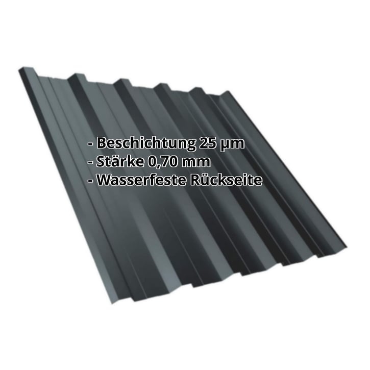 Trapezblech T35DR | Dach | Aluminium 0,70 mm | 25 µm Polyester | 7016 - Anthrazitgrau #2