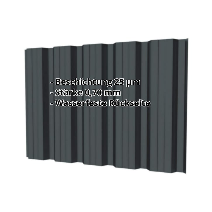 Trapezblech T35DR | Wand | Aluminium 0,70 mm | 25 µm Polyester | 7016 - Anthrazitgrau #2