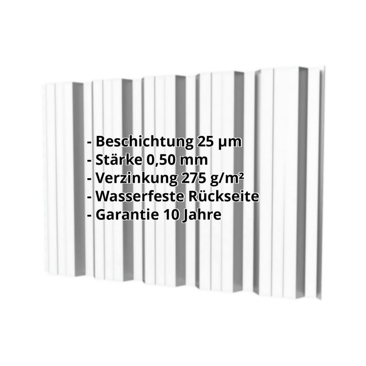Trapezblech T35DR | Wand | Stahl 0,50 mm | 25 µm Polyester | 7035 - Lichtgrau #2