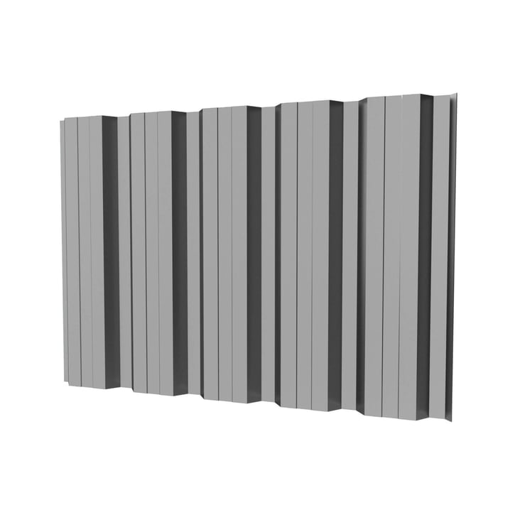 Trapezblech T35DR | Wand | Stahl 0,50 mm | 25 µm Polyester | 9006 - Weißaluminium #1