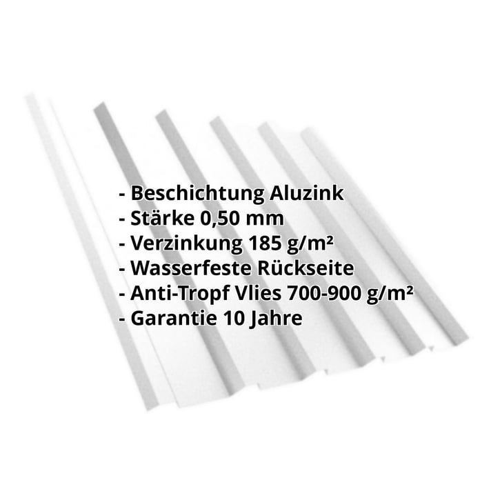 Trapezblech T35M | Dach | Anti-Tropf 700 g/m² | Stahl 0,50 mm | Aluzink | Blank Aluminium #2