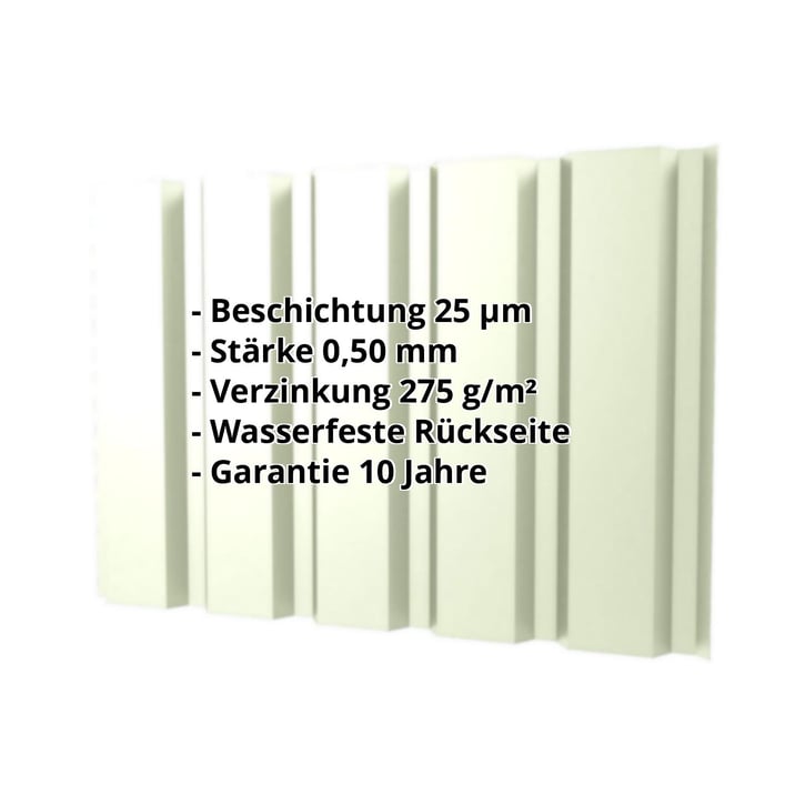 Trapezblech T35M | Wand | Stahl 0,50 mm | 25 µm Polyester | 9002 - Grauweiß #2