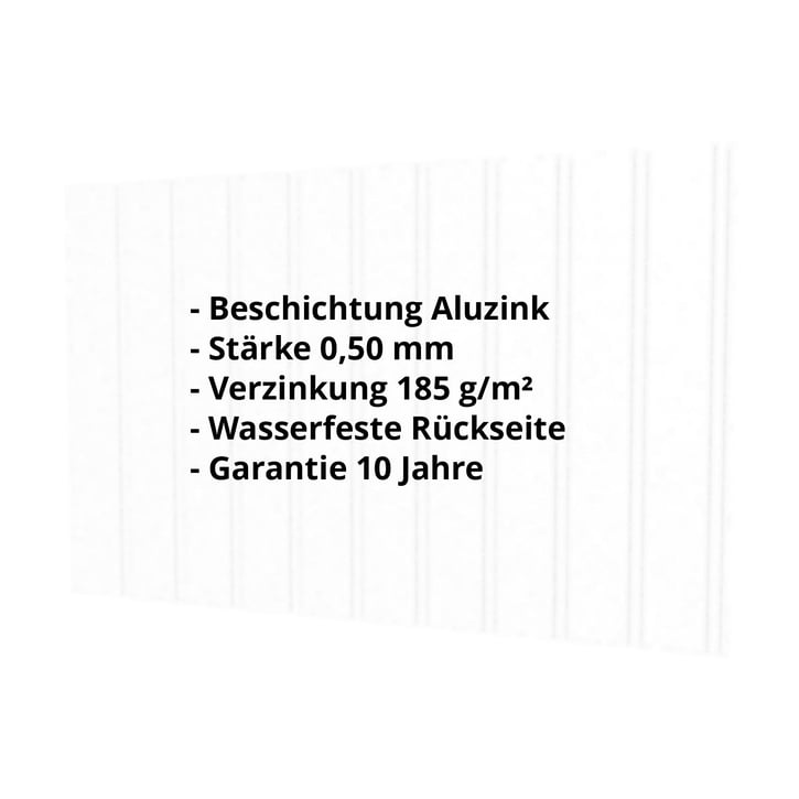 Trapezblech T7M | Wand | Stahl 0,50 mm | Aluzink | Blank Aluminium #2