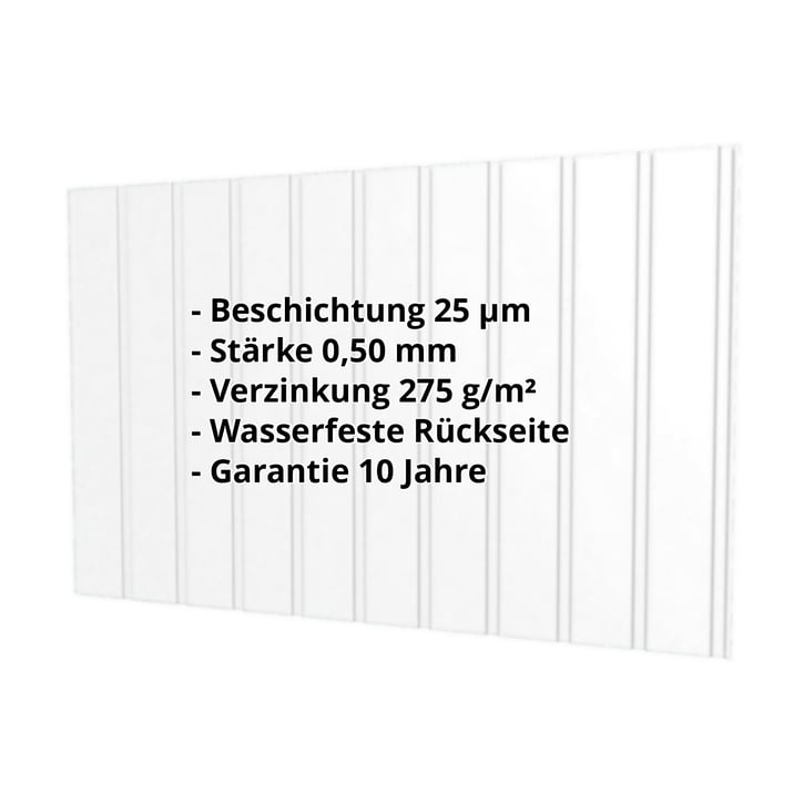 Trapezblech T7M | Wand | Stahl 0,50 mm | 25 µm Polyester | 7035 - Lichtgrau #2