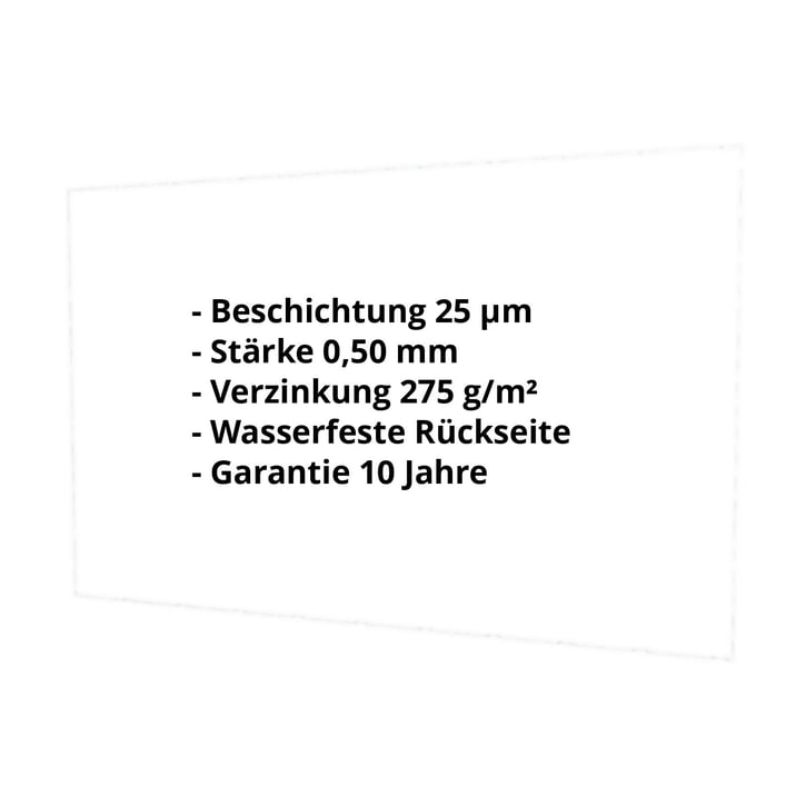 Trapezblech T7M | Wand | Stahl 0,50 mm | 25 µm Polyester | 9010 - Reinweiß #2