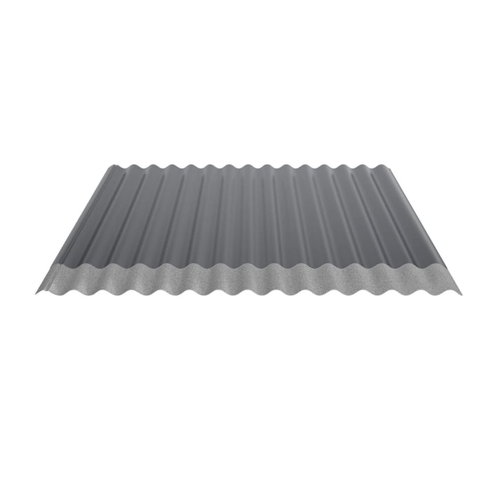 Wellblech 18/1064 | Dach | Anti-Tropf 1000 g/m² | Aktionsblech | Stahl 0,50 mm | 25 µm Polyester | 7016 - Anthrazitgrau #4