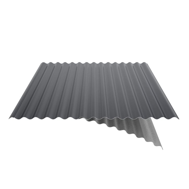 Wellblech 18/1064 | Dach | Anti-Tropf 1000 g/m² | Aktionsblech | Stahl 0,50 mm | 25 µm Polyester | 7016 - Anthrazitgrau #5
