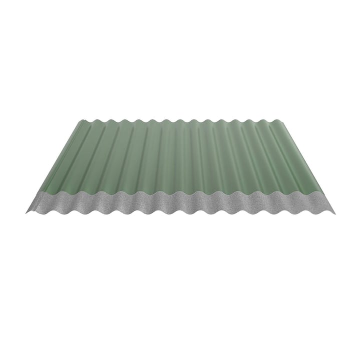 Wellblech 18/1064 | Dach | Anti-Tropf 1000 g/m² | Stahl 0,50 mm | 25 µm Polyester | 6002 - Laubgrün #4