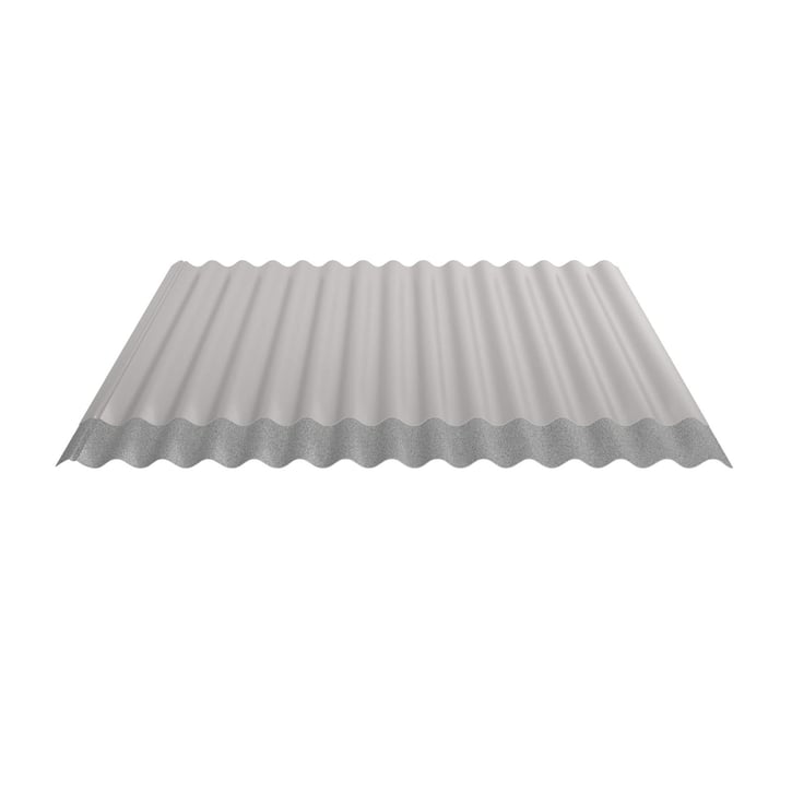 Wellblech 18/1064 | Dach | Anti-Tropf 1000 g/m² | Stahl 0,50 mm | 25 µm Polyester | 7035 - Lichtgrau #4