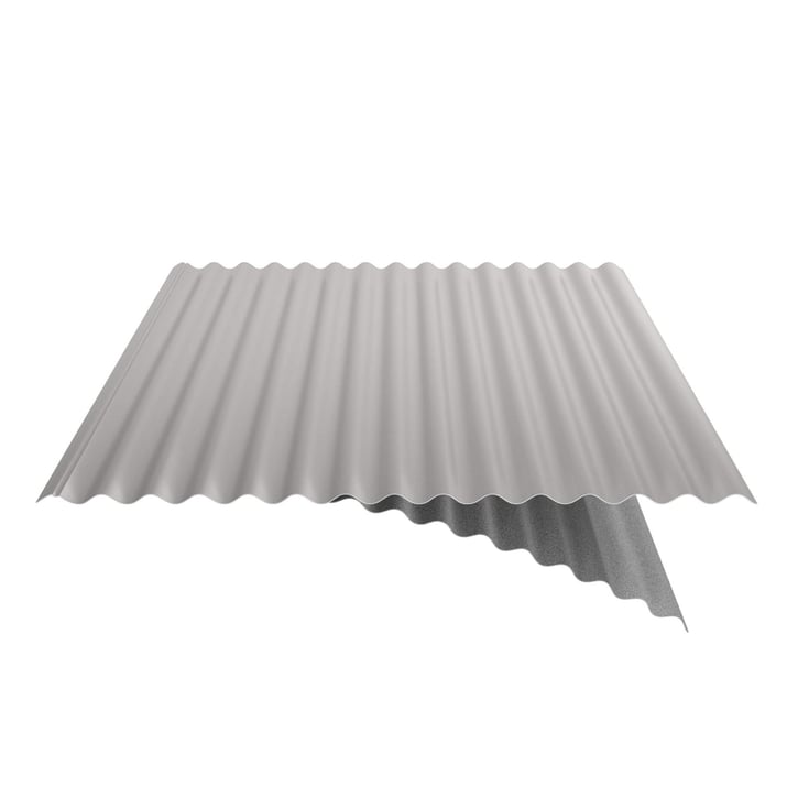 Wellblech 18/1064 | Dach | Anti-Tropf 1000 g/m² | Stahl 0,50 mm | 25 µm Polyester | 7035 - Lichtgrau #5