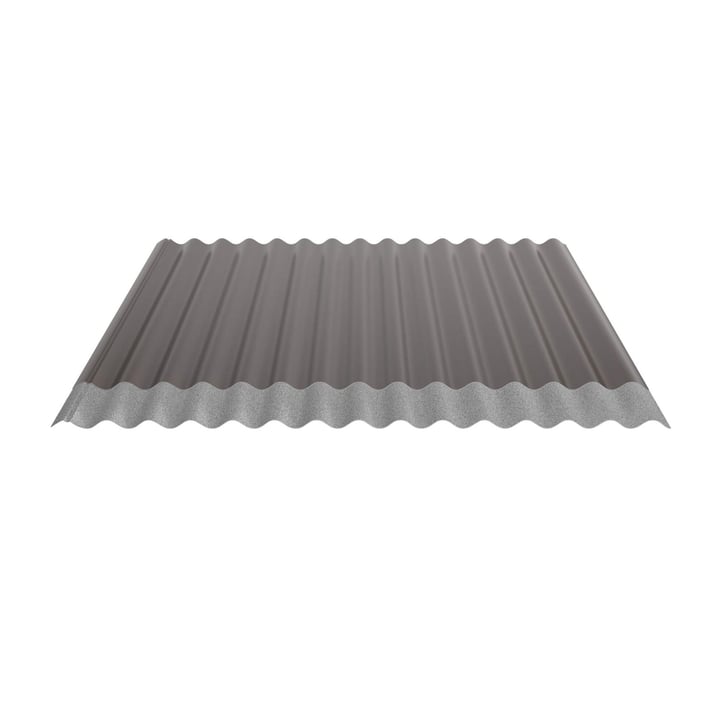Wellblech 18/1064 | Dach | Anti-Tropf 1000 g/m² | Stahl 0,50 mm | 25 µm Polyester | 8014 - Sepiabraun #4