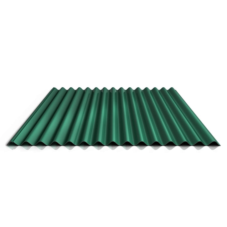 Wellblech 18/1064 | Dach | Anti-Tropf 1000 g/m² | Stahl 0,63 mm | 25 µm Polyester | 6020 - Chromoxidgrün #1