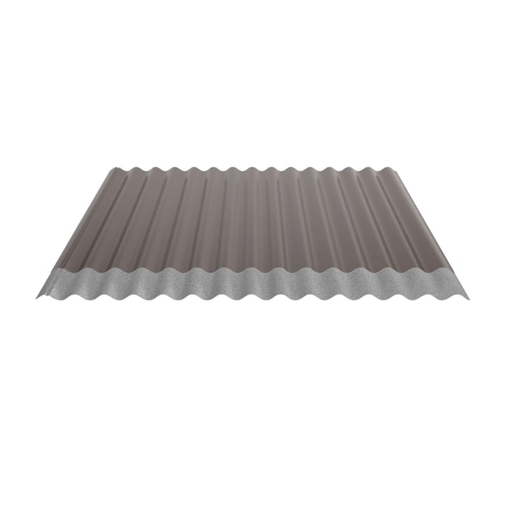 Wellblech 18/1064 | Dach | Anti-Tropf 1000 g/m² | Stahl 0,75 mm | 25 µm Polyester | 8011 - Nussbraun #4