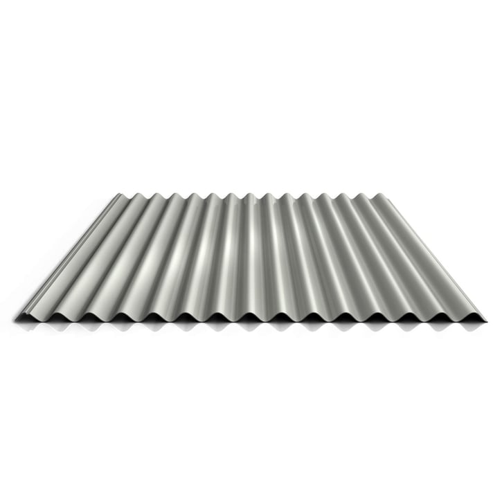 Wellblech 18/1064 | Dach | Anti-Tropf 1000 g/m² | Stahl 0,75 mm | 25 µm Polyester | 9002 - Grauweiß #1