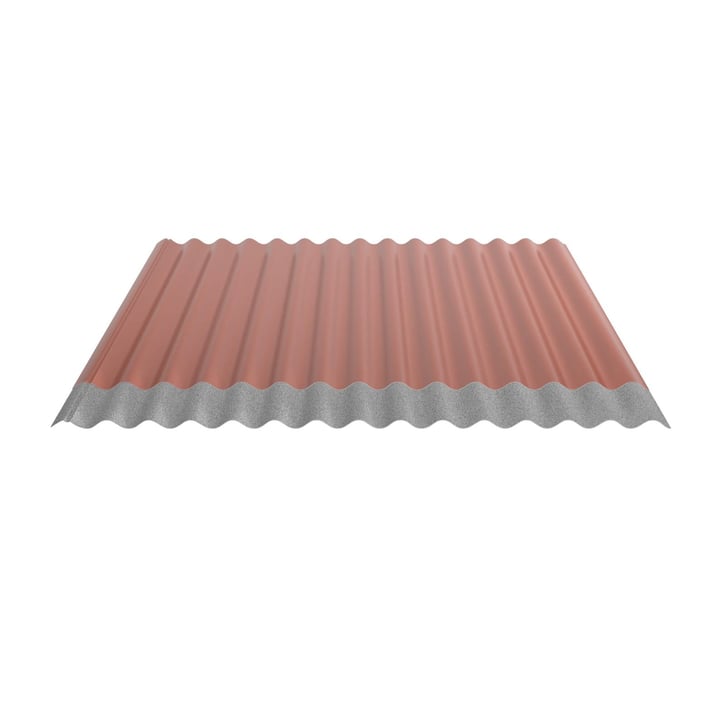 Wellblech 18/1064 | Dach | Anti-Tropf 700 g/m² | Stahl 0,50 mm | 35 µm Mattpolyester | 75 - Ziegelrot #4
