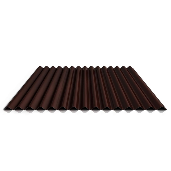 Wellblech 18/1064 | Wand | Stahl 0,63 mm | 25 µm Polyester | 8017 - Schokoladenbraun #1