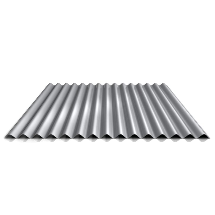 Wellblech 18/1064 | Wand | Stahl 0,75 mm | 25 µm Polyester | 9006 - Weißaluminium #1