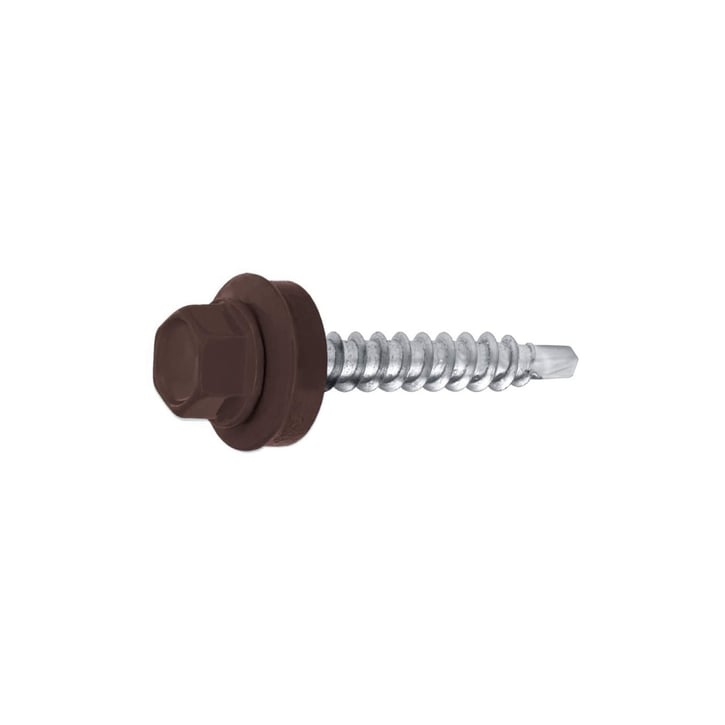 Verzinkte Schrauben | Für Überlappungen und Kantteile | 4,8 x 20 mm D14 | Schokoladenbraun #1
