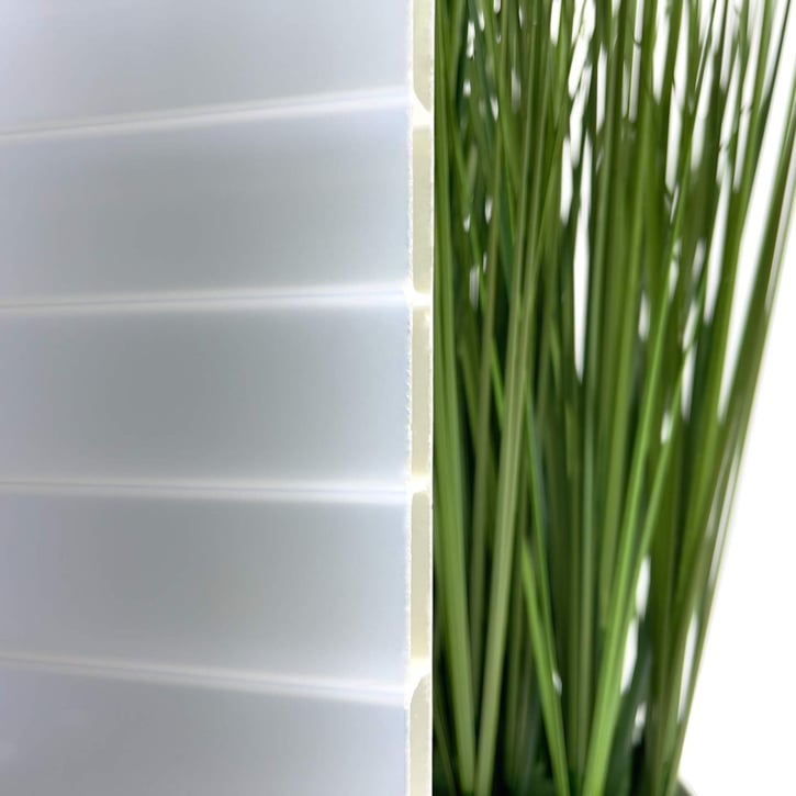 Acrylglas Stegdoppelplatte | 16 mm | Profil DUO | Sparpaket | Plattenbreite 980 mm | Lichtblau | Breite 6,12 m | Länge 3,00 m #3