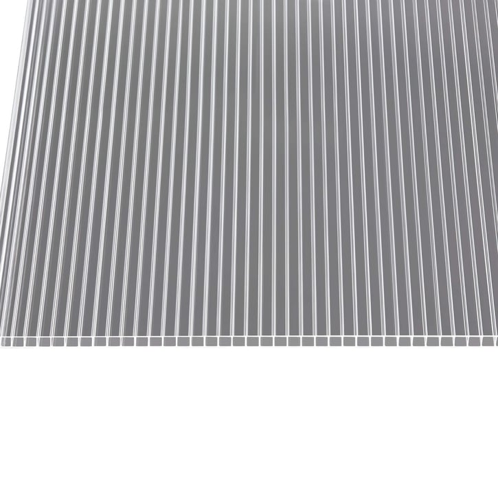 Polycarbonat Doppelstegplatte | 10 mm | Profil A4 | Sparpaket | Plattenbreite 1050 mm | Klar | Beids. UV-Schutz | Breite 3,30 m | Länge 6,00 m #5