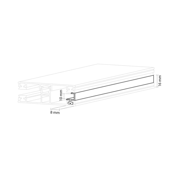 Polycarbonat Doppelstegplatte | 10 mm | Profil DUO | Sparpaket | Plattenbreite 1050 mm | Klar | Breite 4,35 m | Länge 3,50 m #8