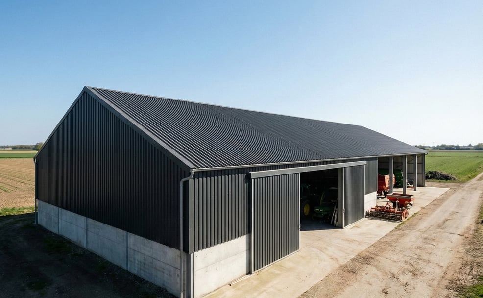 Lichtundurchlässige Profilplatten aus Recycling-Kunststoff für Dach und Wand