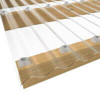 Terrassendacheindeckung mit Lichtwellplatten aus PVC, Polycarbonat (PC) und Acrylglas (PMMA)