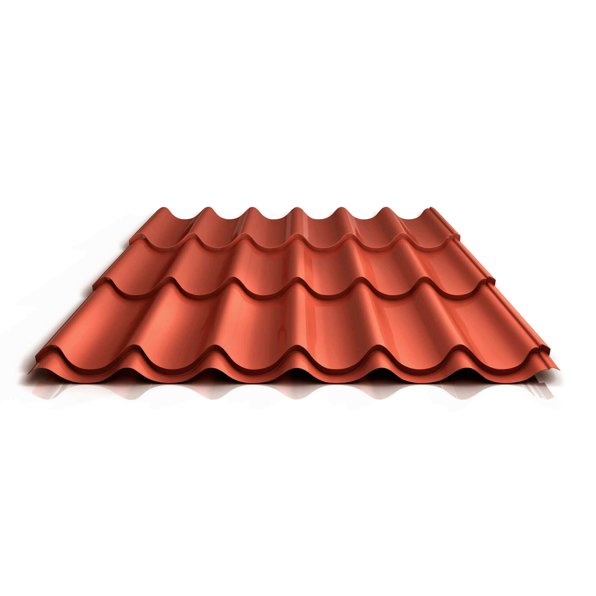 Dachbleche in Pfannenoptik – Robust & Dekorativ Dachblech in lebhafter Pfannenoptik und kupferbrauner Farbe, ideal für stilvolle Dacheindeckungen
