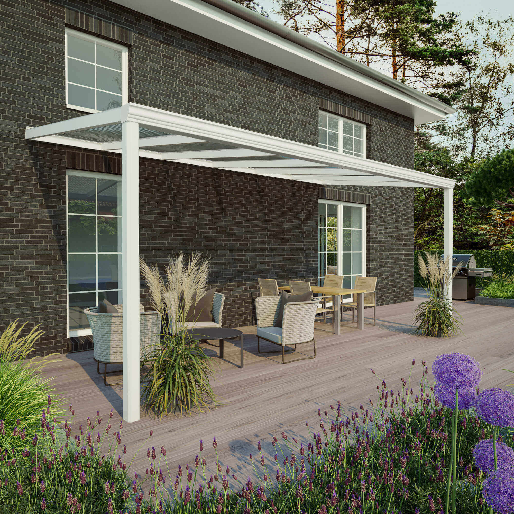 Terrassenüberdachung Sunrooms 9016 Terrassenüberdachung Sunrooms RAL 9016